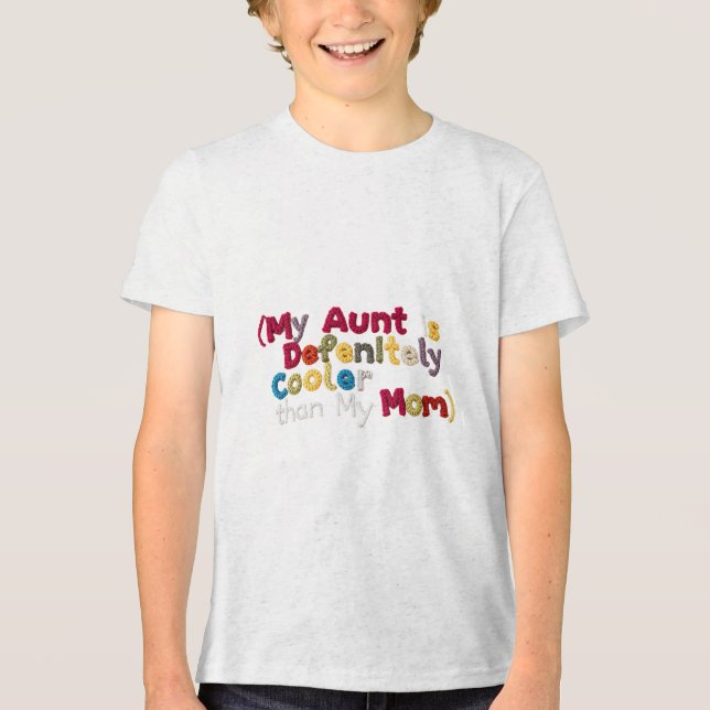 Meine Tante ist definitiv Cool als meine Mama Tri-Blend Shirt (Vorderseite)