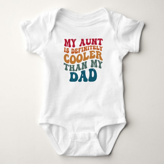 Meine Tante ist definitiv Cooler als mein Vater Baby Strampler (Vorderseite)