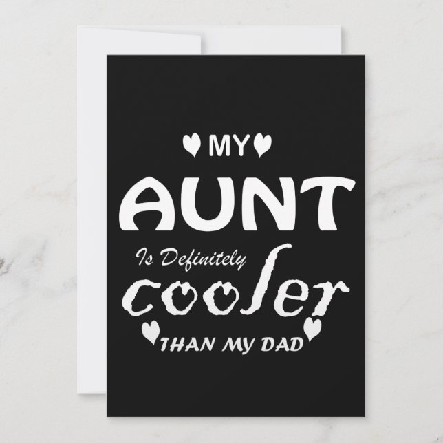 Meine Tante ist definitiv cooler als mein Vater Einladung (Vorderseite)