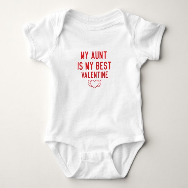 Meine Tante ist mein bester Valentiner, Valentiner Baby Strampler (Vorderseite)