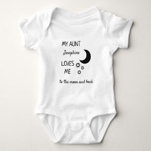 Meine Tante Liebe bringt mich zum Mond und zum Rüc Baby Strampler