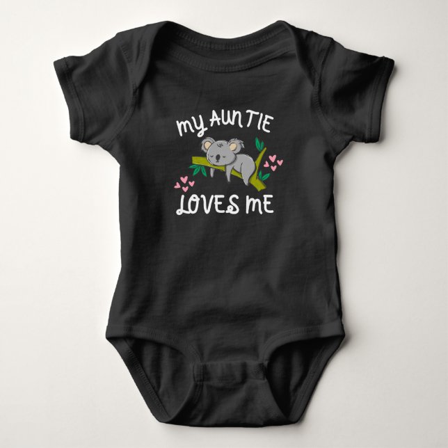 Meine Tante Liebe mich mit Baby koala und Herz Baby Strampler (Vorderseite)