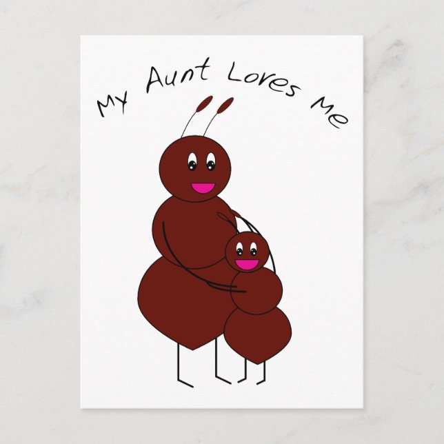 Meine Tante Lieben Ich Postkarte (Vorderseite)