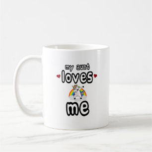 Meine Tante liebt es, wenn ich Einhörner Pfeile He Kaffeetasse