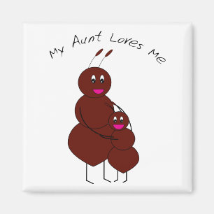 Meine Tante liebt mich Süße Tante und Kind Ameisen Magnet