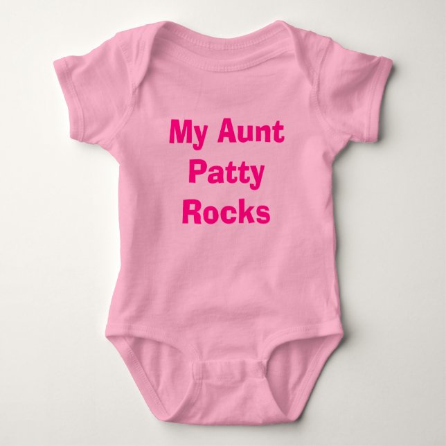 Meine Tante Patty Rocks Baby Strampler (Vorderseite)