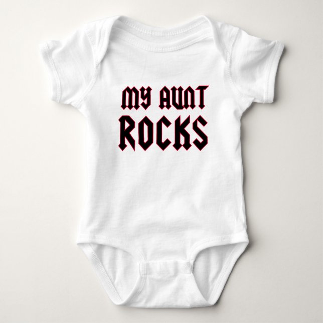 Meine Tante Rocks Baby Strampler (Vorderseite)