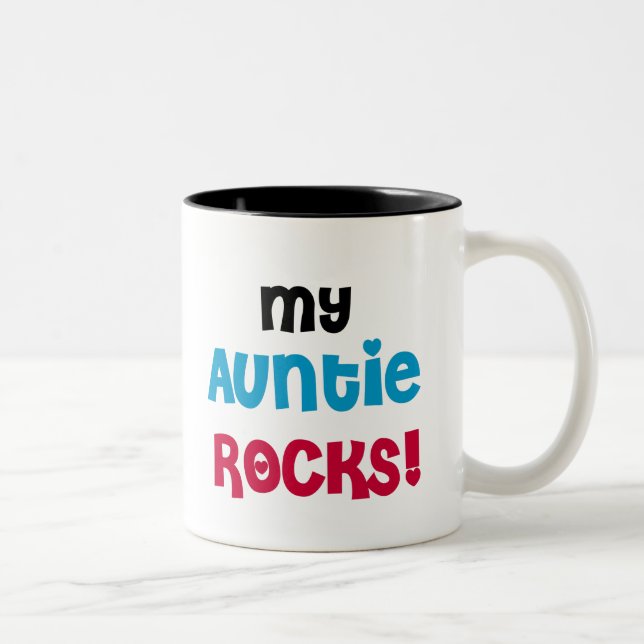 Meine Tante Rocks Zweifarbige Tasse (Rechts)