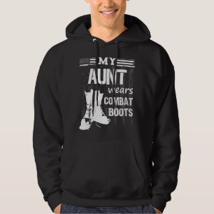Meine Tante trägt Kampfstiefel militärisches Veter Hoodie