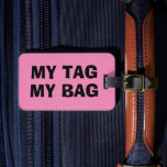 Meine Tasche | Funny rosa Gepäcksiegel für Frauen Gepäckanhänger<br><div class="desc">Meine Tasche | Funny rosa Gepäcksiegel für Frauen. Niedliches Reiseangebot. Schwarz und Rosa Design für Reisen. Personalisierte Gepäckaufkleber für Gepäck und Koffer. Eigene Farbe.</div>