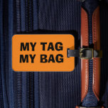 Meine Tasche | Gepäcksiegel für Reisende Gepäckanhänger<br><div class="desc">Mein Tag an meiner Tasche | Funny Gepäckanhänger für Reisekoffer. Niedliches Angebot für Reisende. Schwarz-orange-Design für reisende Männer,  Frauen und Kinder.</div>