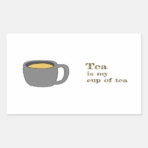 Meine Tasse Tee Rechteckiger Aufkleber
