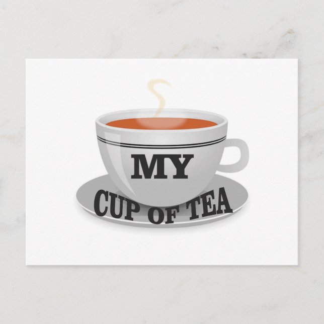 meine Tasse Tee yeah Postkarte (Vorderseite)