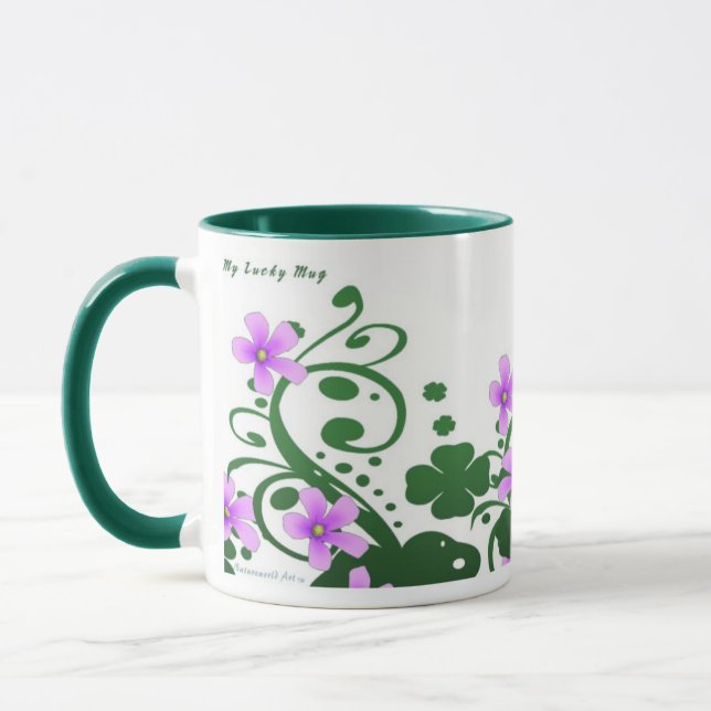 Meine Tasse zum Glück Kleeblatt (Links)