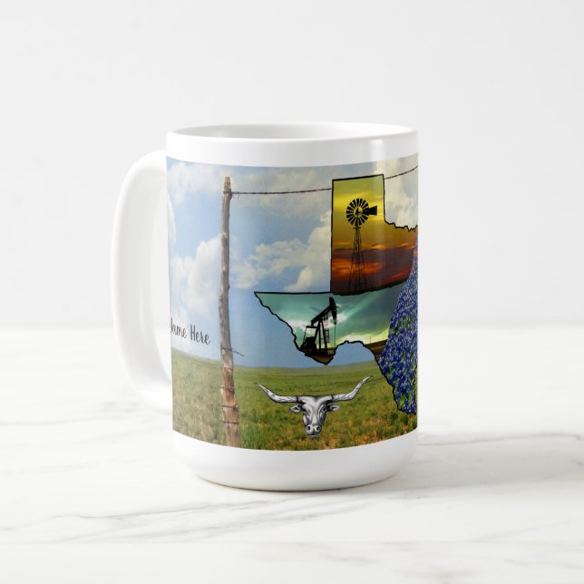 Meine Texas-personalisierte Kaffee-Tasse Kaffeetasse (Vorderseite Links)