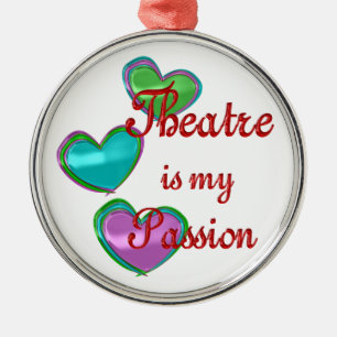 Meine Theater-Leidenschaft Silbernes Ornament