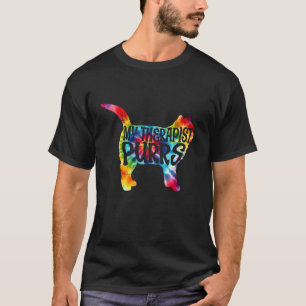 Meine Therapeutin schnurrt Tie Dye Katzenmutter , T-Shirt