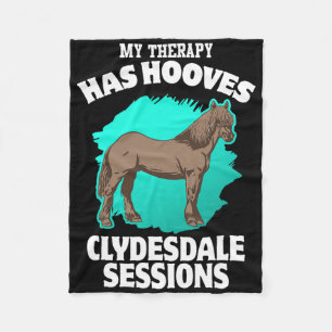 Meine Therapie hat Hooves Clydesdale Sessions Hors Fleecedecke