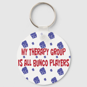 meine Therapiegruppe ist alle bunco Spieler Schlüsselanhänger