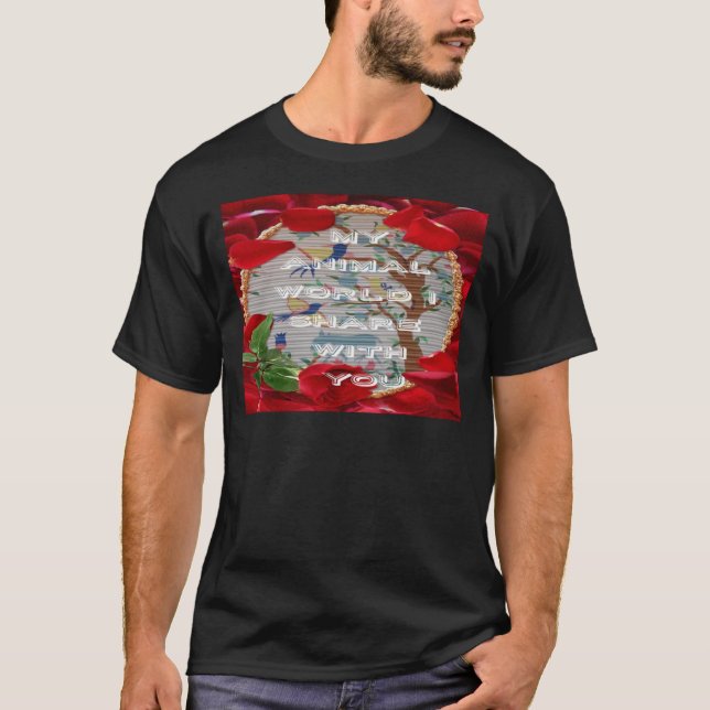 Meine Tiere Welt valentine.png T-Shirt (Vorderseite)
