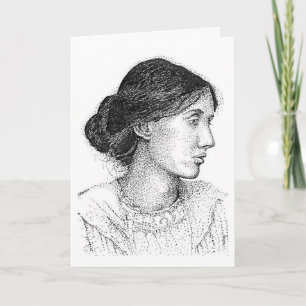 Meine Tintenzeichnung von Virginia Woolf von 2004  Karte