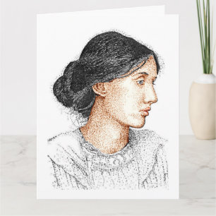 Meine Tintenzeichnung von Virginia Woolf von 2004 Karte