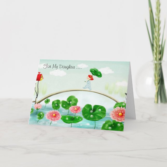 Meine Tochter Dankeskarte (Vorderseite)