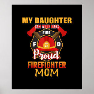 Meine Tochter hat Ihre auf den Rücken steife Feuer Poster