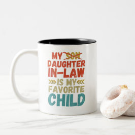 Meine Tochter im Jura ist mein liebstes Kind Zweifarbige Tasse