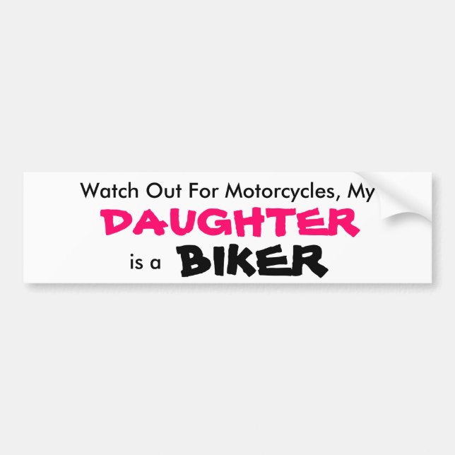 Meine Tochter ist ein Biker-Autoaufkleber Autoaufkleber (Vorne)