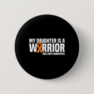Meine Tochter ist ein Krieger Orange Ribbon Rsdcrp Button