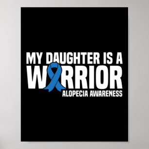 Meine Tochter ist ein Warrior Blue Ribbon Alopecia Poster
