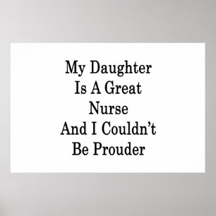 Meine Tochter ist eine große Krankenschwester und Poster