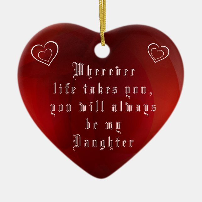 MEINE TOCHTER KERAMIK ORNAMENT (Vorne)