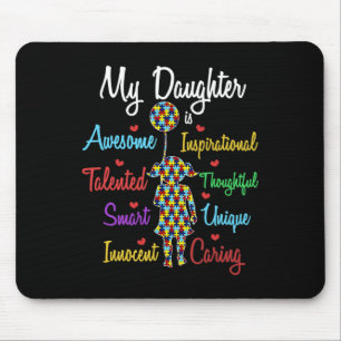 Meine Tochter Liebe Puzzle Autistic Cool Autismus Mousepad