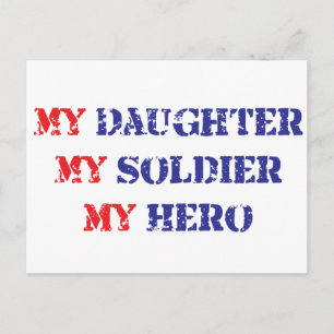 Meine Tochter, mein Soldat, mein Held Postkarte