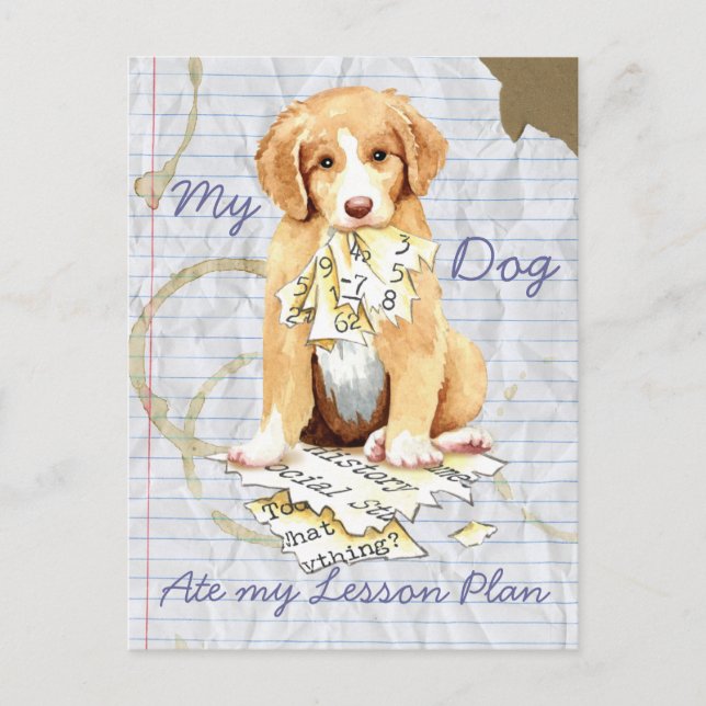 Meine Toller Ate My Lesson-Postkarte Postkarte (Vorderseite)