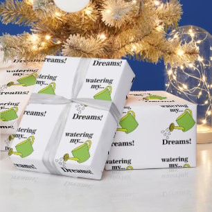 Meine Träume gießen Gießkanne Geschenkpapier