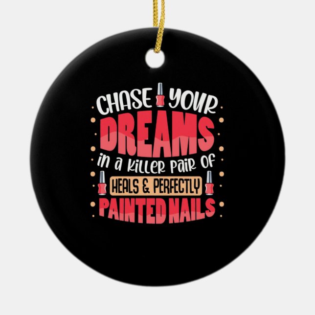 Meine Träume sind gestrichen Keramik Ornament (Vorne)