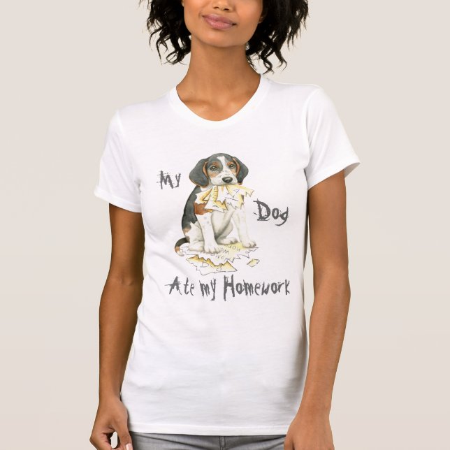 Meine Treeing Walker Coonhound Ate meine Hausaufga T-Shirt (Vorderseite)