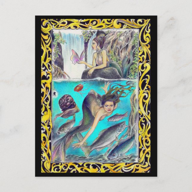 meine tropische Fantasie Postkarte (Vorderseite)