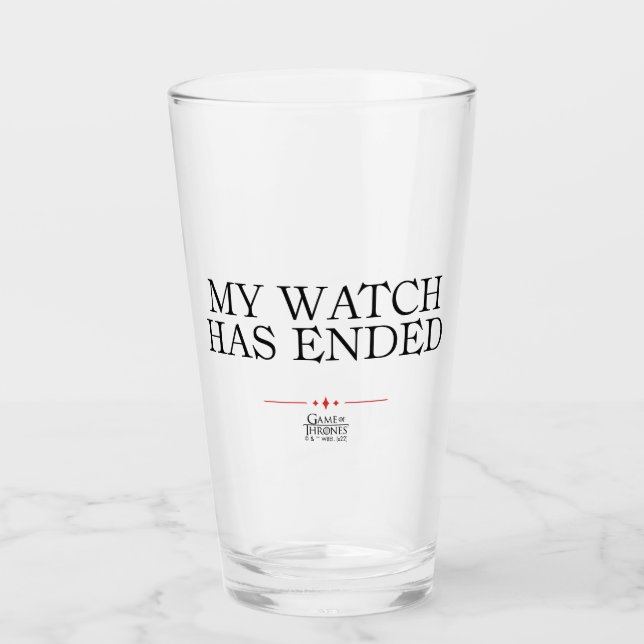 Meine Uhr ist beendet Glas (Vorderseite)