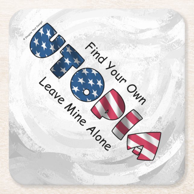 Meine Utopie Rechteckiger Pappuntersetzer (Vorderseite)