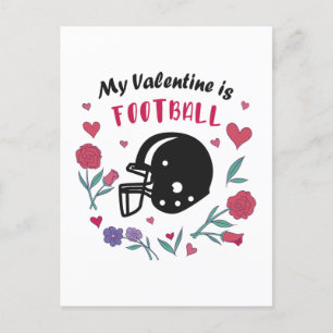 Meine Valentine ist die Einladung zum Fußball Postkarte