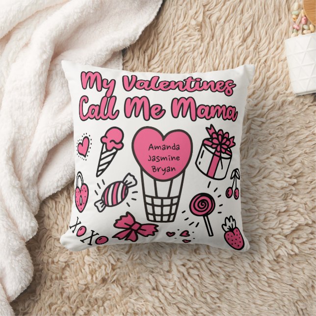 Meine Valentine nennen mich Mama Kissen (Decke)