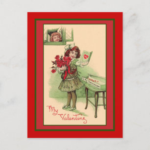 Meine Valentine Niedliche Vintage Kunstkarten und  Feiertagspostkarte