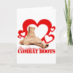 Meine Valentine trägt Kampfstiefel Feiertagskarte