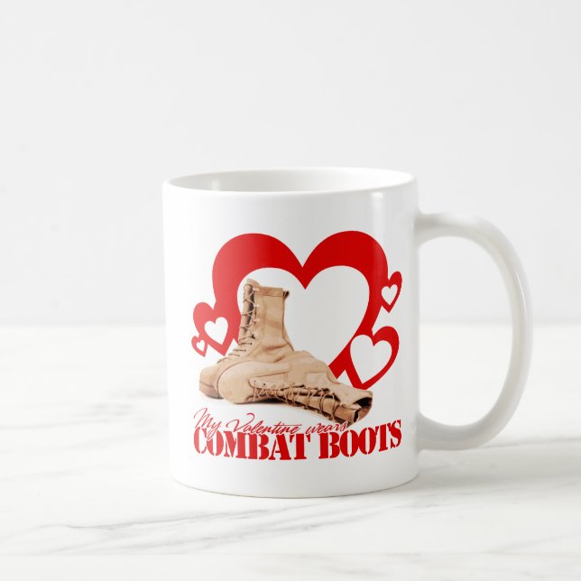 Meine Valentine trägt Kampfstiefel Kaffeetasse (Rechts)