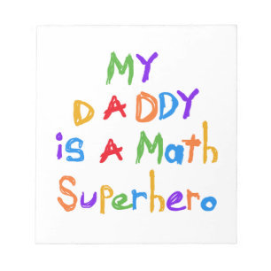 Meine Vati-Mathesuperhero-T - Shirts und Geschenke Notizblock