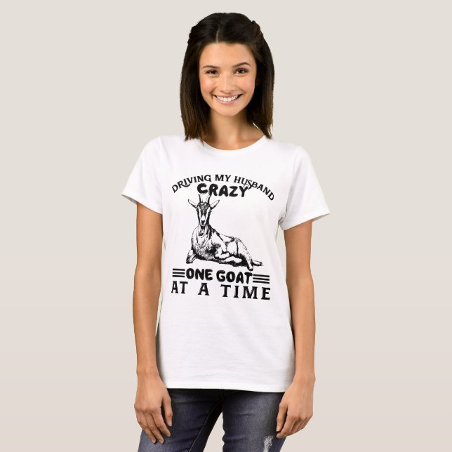 meine verrückte Ziege des Ehemanns auf einmal T-Shirt (Vorne ganz)